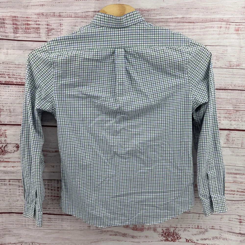 Ralph Lauren Shirt Boys Size Large‎ 16.5 Slim Fit Plaid Button Down Long Sleeve